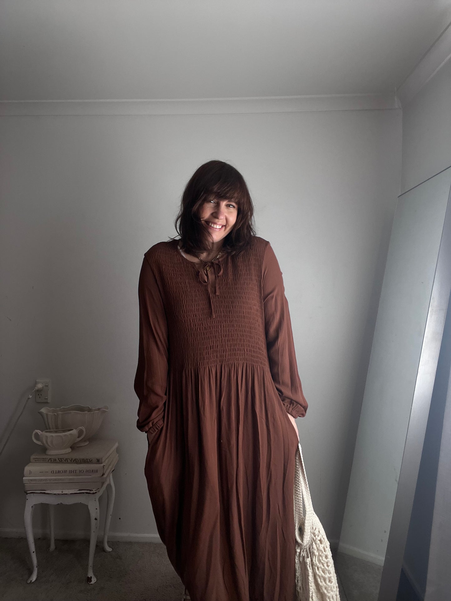ELM Shirred Maxi Dress RRP$150 (10-12)