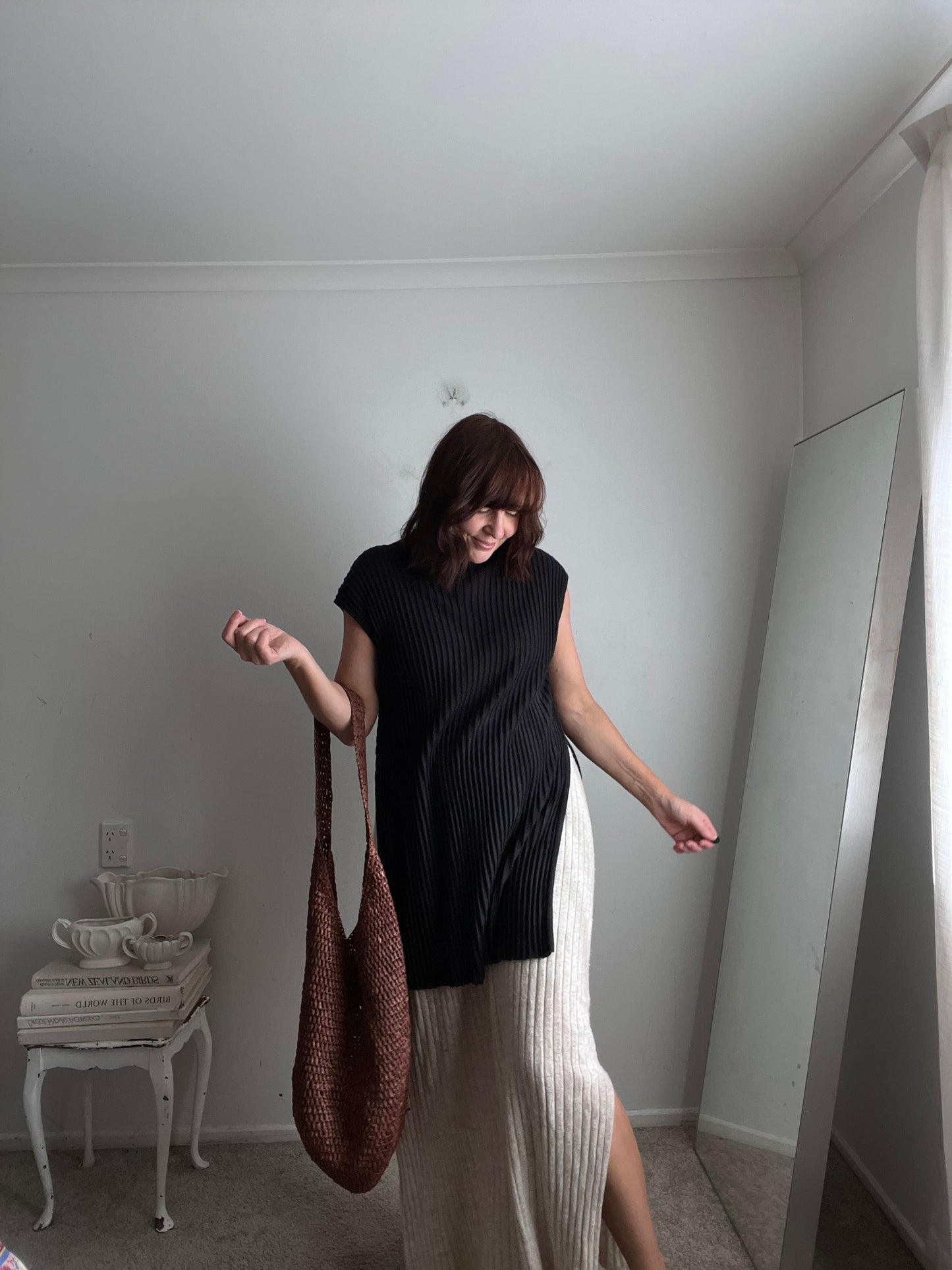 MARLE Ribbed Tunic Top RRP $340 (Size 10-14)