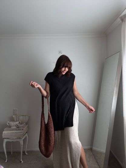 MARLE Ribbed Tunic Top RRP $340 (Size 10-14)