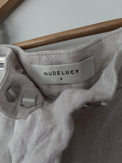 NUDE LUCY Thilda Linen Pant RRP $150 (Size 8-10)