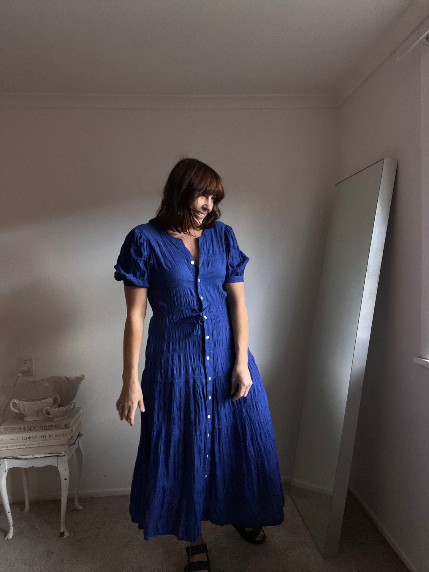 KETZ-KE Button Front Midi Dress RRP $199 (Size 8-10)