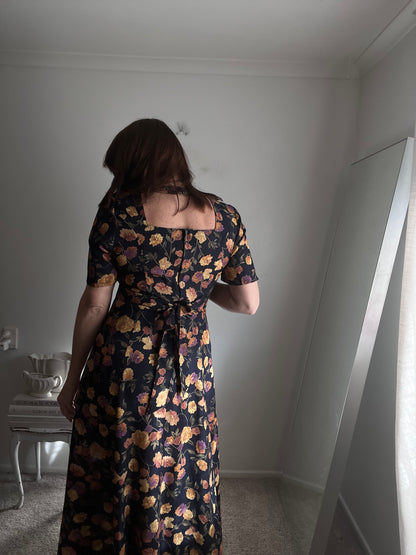 Vintage ROBYN DESIGN Floral Midi Dress (12)