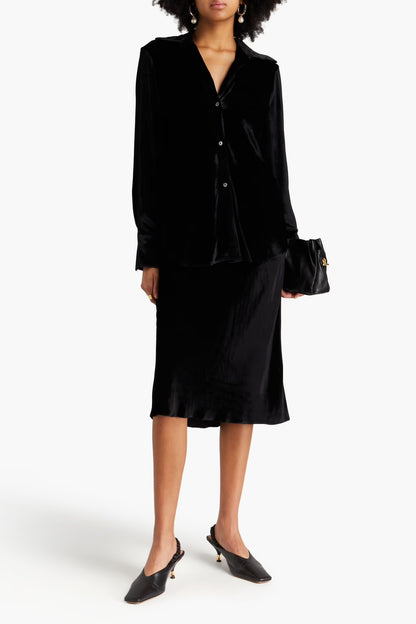 VINCE silk velvet shirt RRP$800 (8-12)