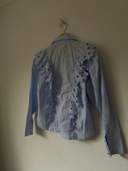 MAGALI PASCAL Ruffled Buttondown RRP$429 (6-8)