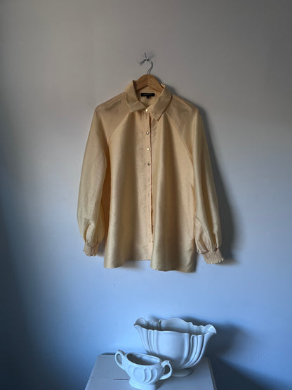 STATE OF PLAY Sheer Balloon Sleeve Shirt RRP $120 (16-18)
