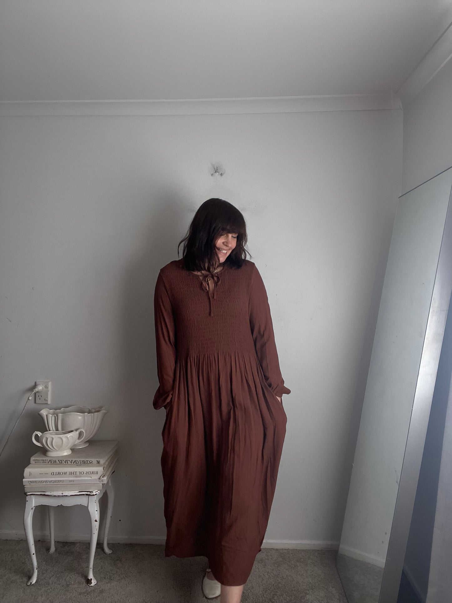 ELM Shirred Maxi Dress RRP$150 (10-12)