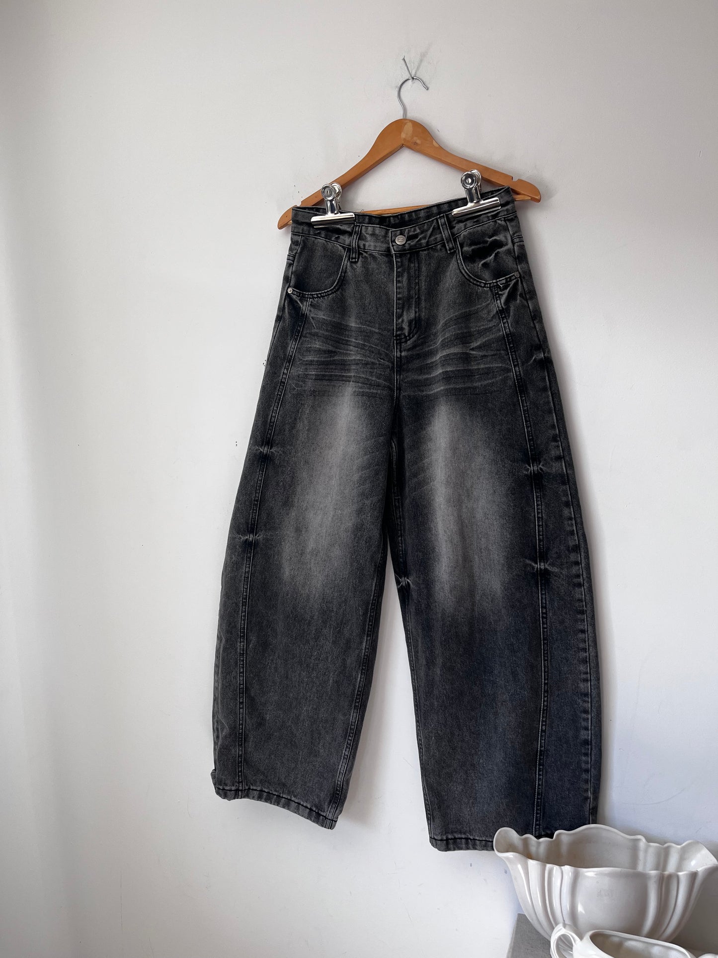 NOONOZ Washed Grey Curved Barrel Jeans (10)