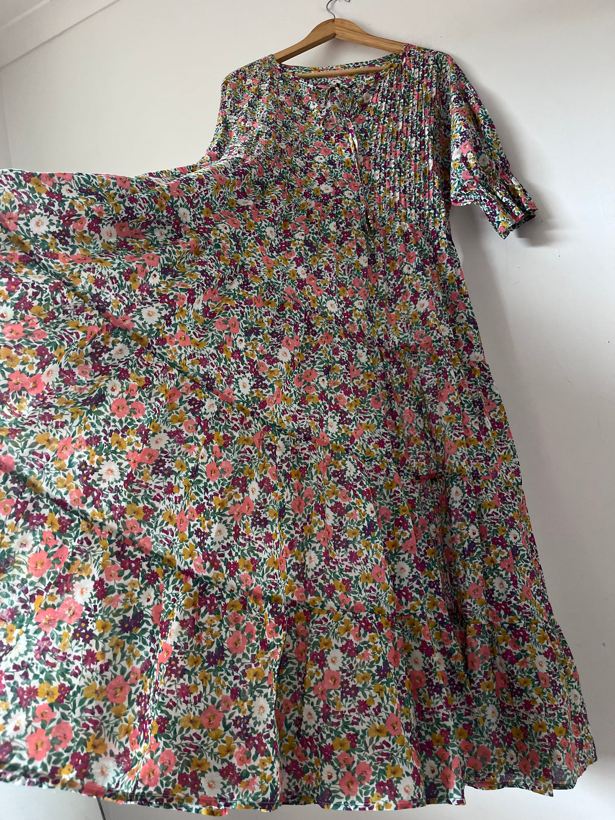 Australian Label cotton tiered maxi dress (12-14)