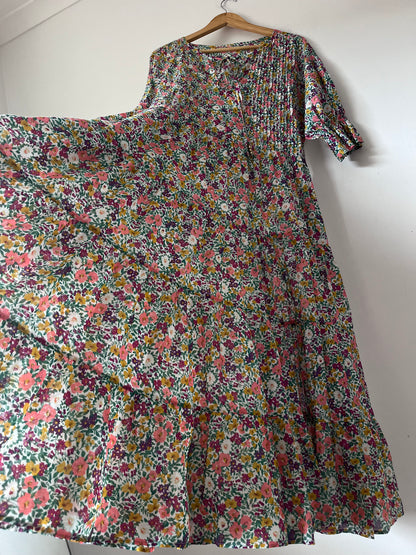 Australian Label cotton tiered maxi dress (12-14)