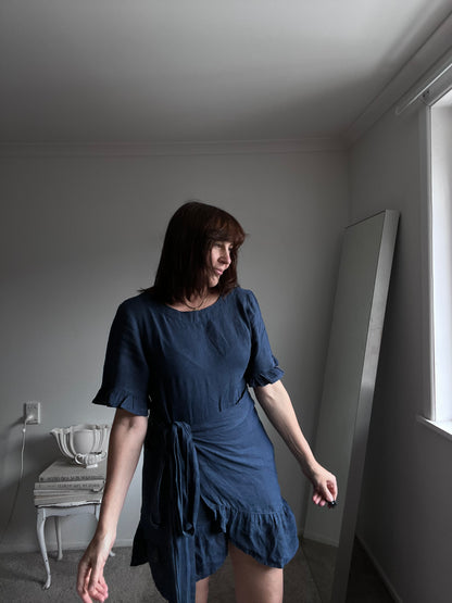 THE SHANTY CORP Linen Dress RRP$220 (8-10)