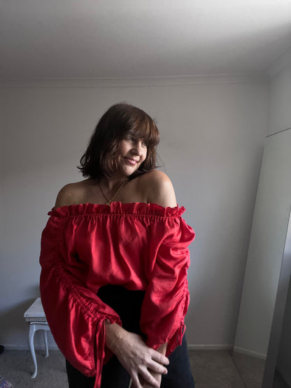 OLIVIA linen top (10-12)