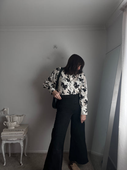 MAX Floral Cotton Shirt RRP$130 (10-12)