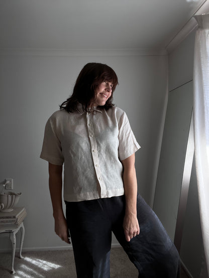COUNTRY ROAD Organic Linen Short Sleeve Shirt RRP$159 (8)