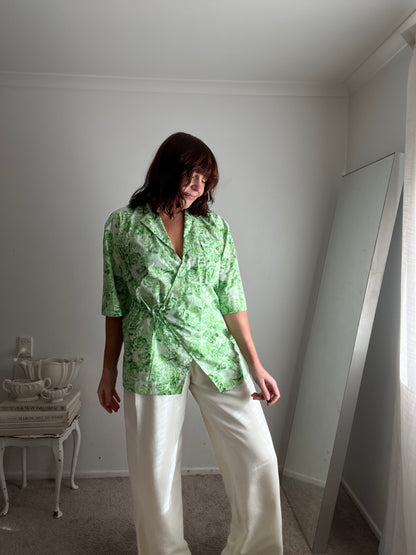 GANNI Floral Wrap Blouse RRP$420 (8-12)