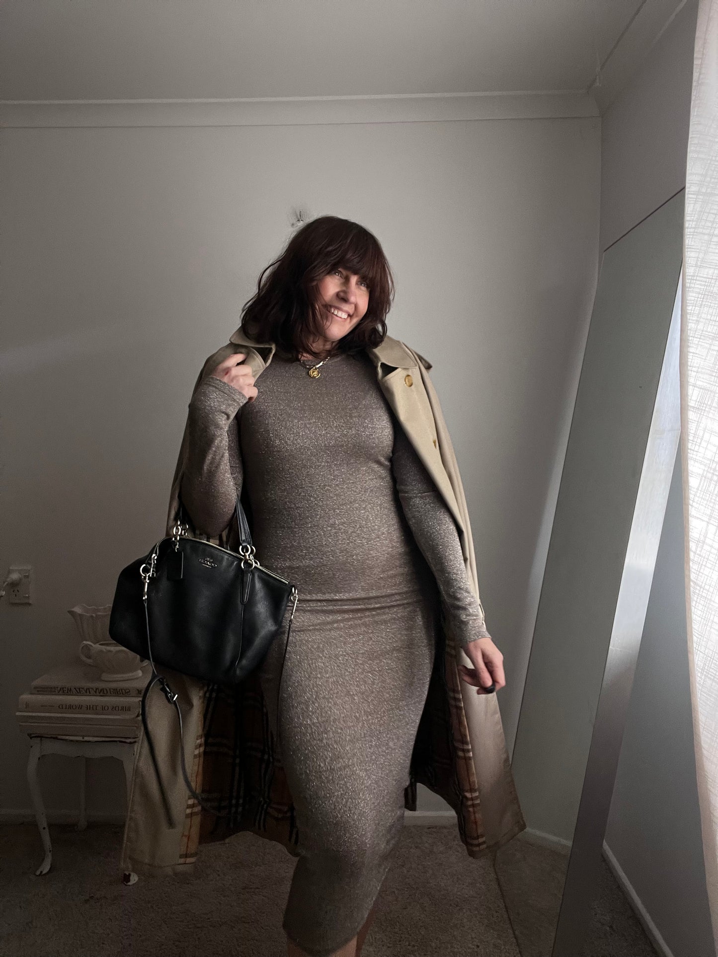 SUPERETTE Shimmer Knit Midi Dress RRP$249 (8-10)
