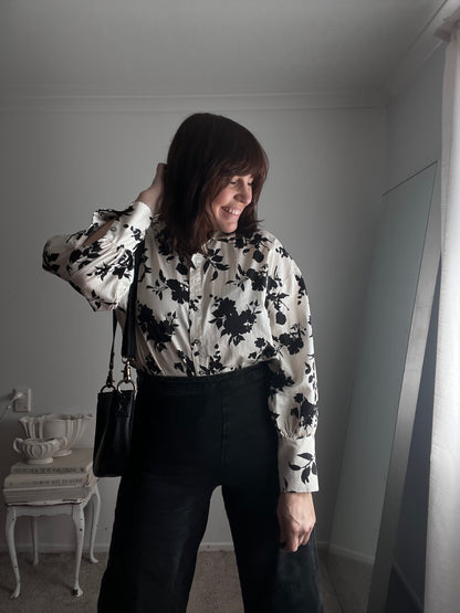 MAX Floral Cotton Shirt RRP$130 (10-12)