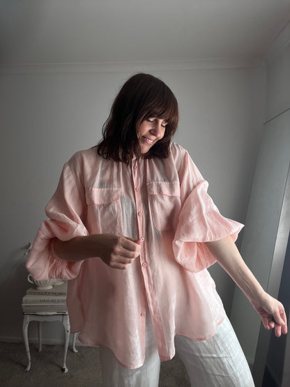 COCOWILLOW (CW) Lillian Ramie Shirt RRP$210 (12-18)