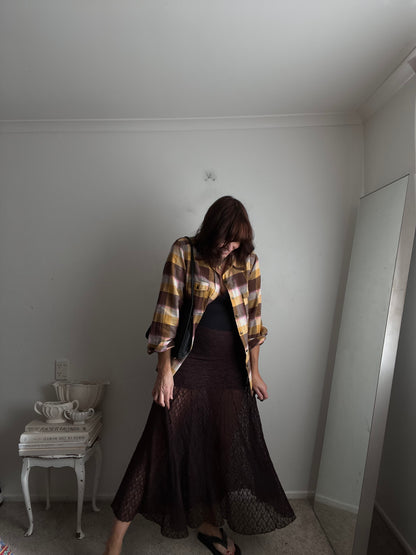 Lace Maxi Skirt (Size imo 10–12)