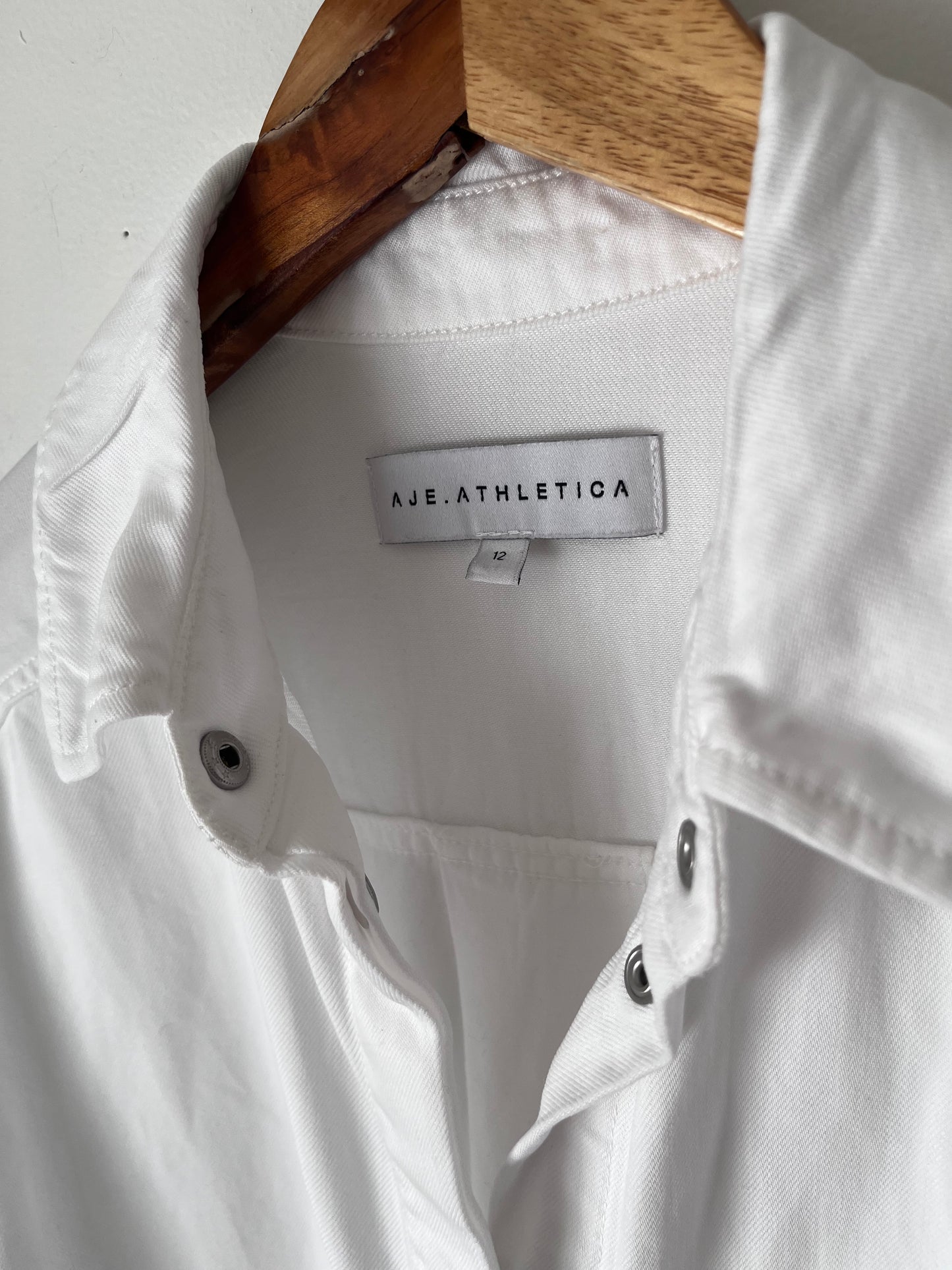 AJE ‘Athletica’ button-down shirt RRP$239 (12-14)