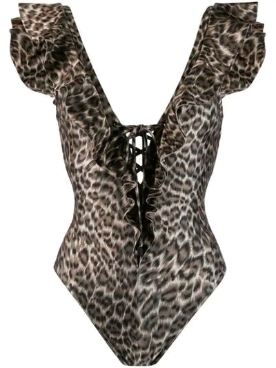 ZIMMERMANN Suraya Frill Lace-Up Swimsuit RRP$500 NZD (12)