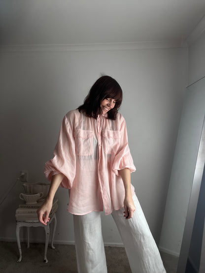 COCOWILLOW (CW) Lillian Ramie Shirt RRP$210 (12-18)