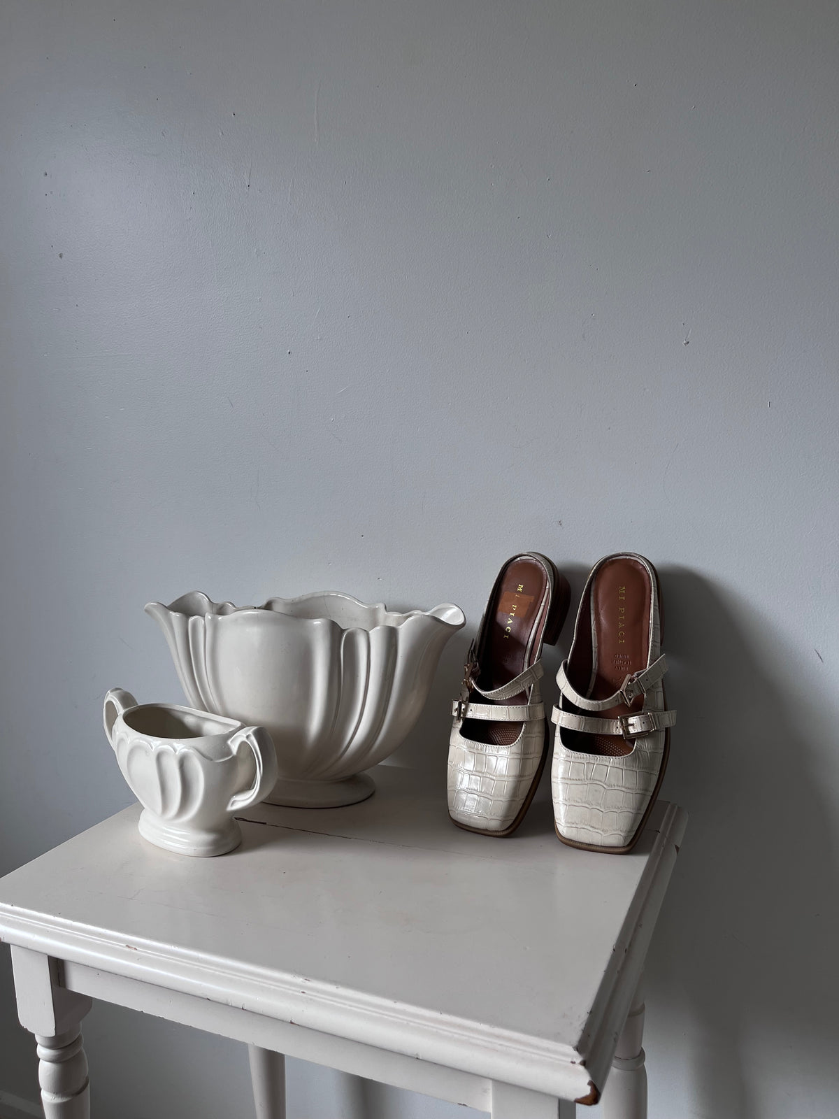 MI PIACI Leather Buckle Mules RRP approx. $280 (Size 37)