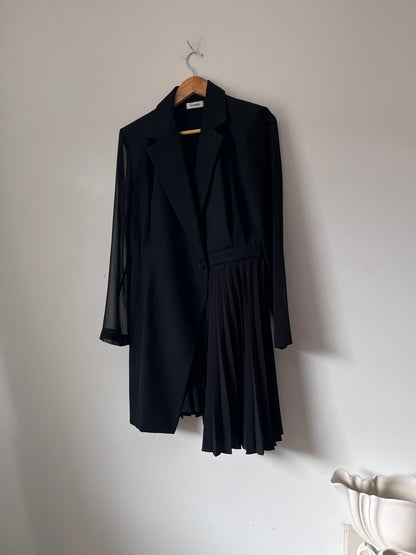 SANDRO Wrap Dress/Jacket with Side Pleats RRP $910 (Size 10-12)