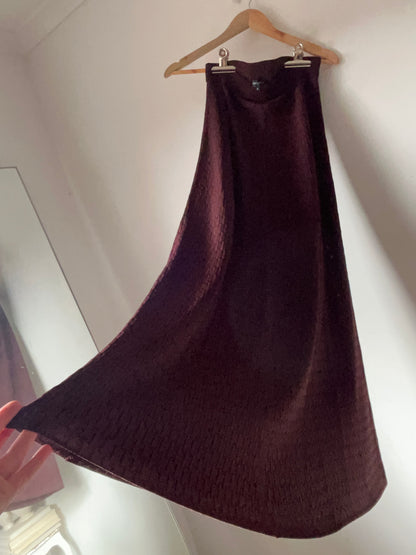 STATE OF PLAY Chocolate Knit Midi Skirt RRP $129 (10)