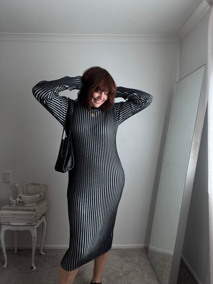 COMMONERS Ribbed Dress RRP$189 (8) (12) (14)