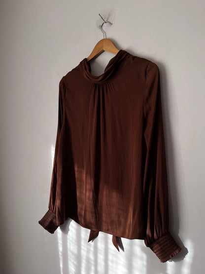 MAX Tie Neck Blouse RRP$140 (12-14)