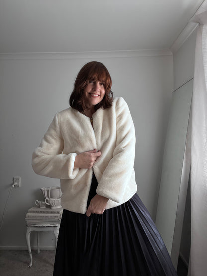 TUESDAY Faux Mink Coat RRP$200+ (10-12)