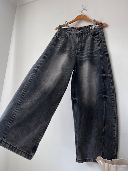 NOONOZ Washed Grey Curved Barrel Jeans (10)