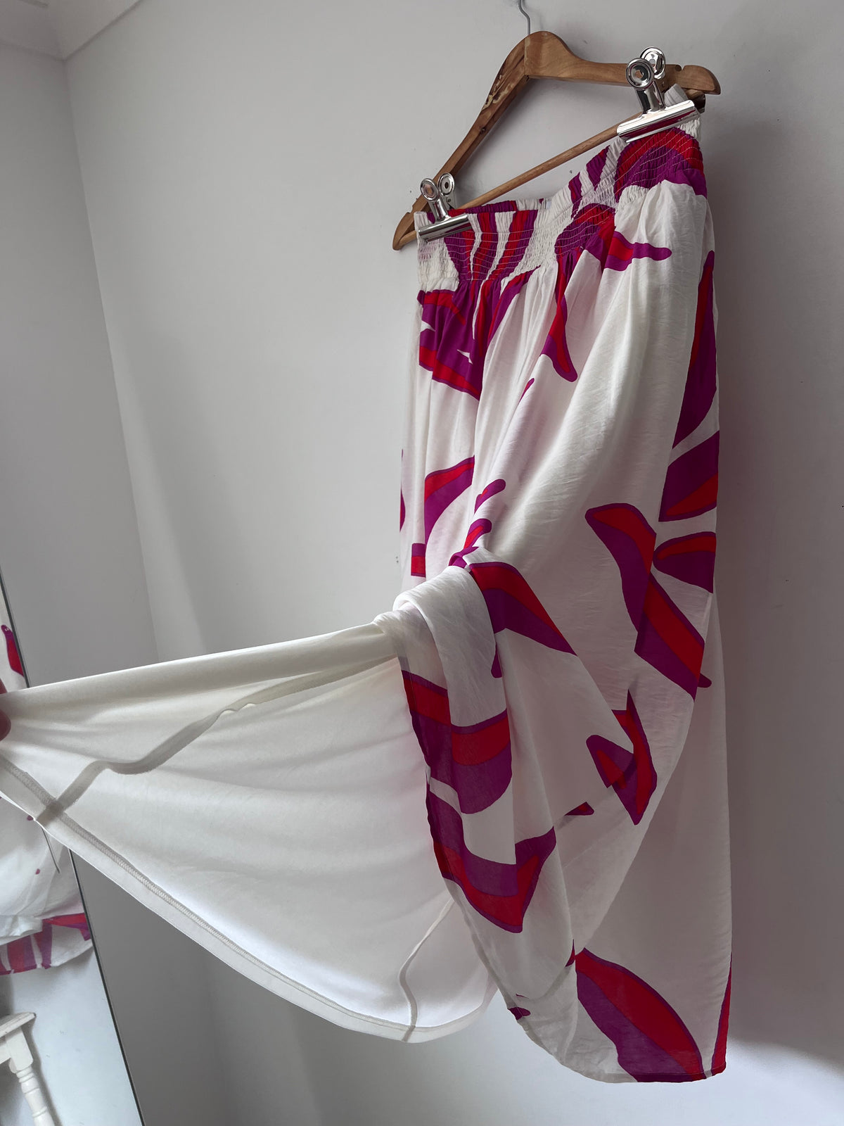 NINE WEST Abstract Print Maxi Skirt (XL)