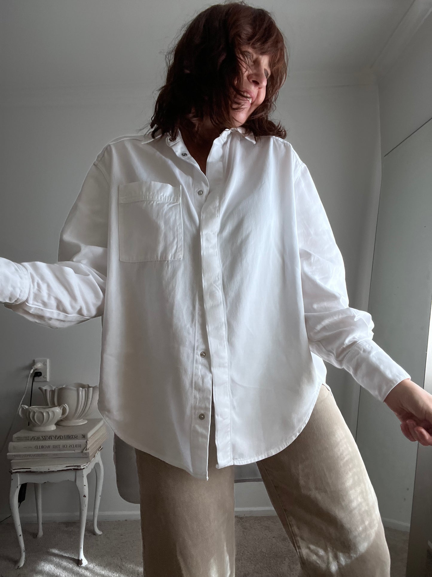 AJE ‘Athletica’ button-down shirt RRP$239 (12-14)