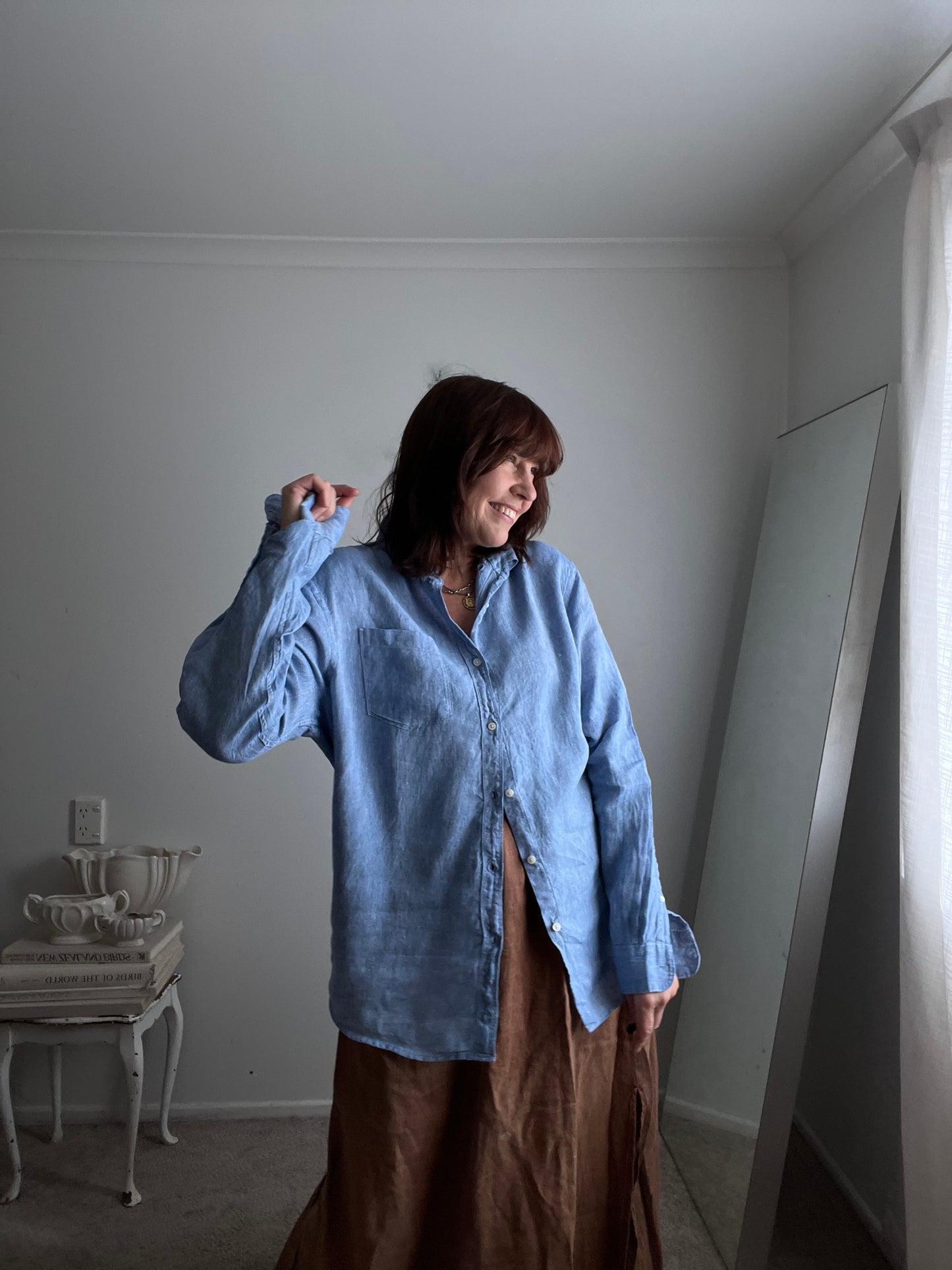 Country Road Irish Linen Shirt RRP $169 (Size 12-16)