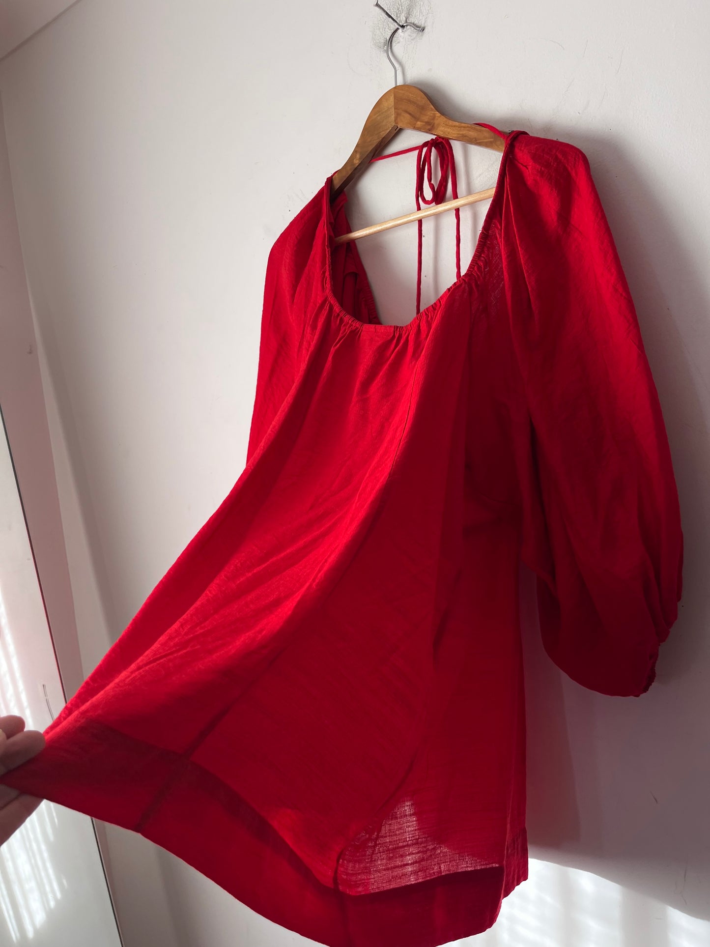 CITY CHIC Red Open Back Peasant Blouse RRP$100 (18–20)