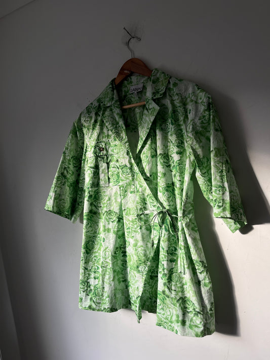 GANNI Floral Wrap Blouse RRP$420 (8-12)
