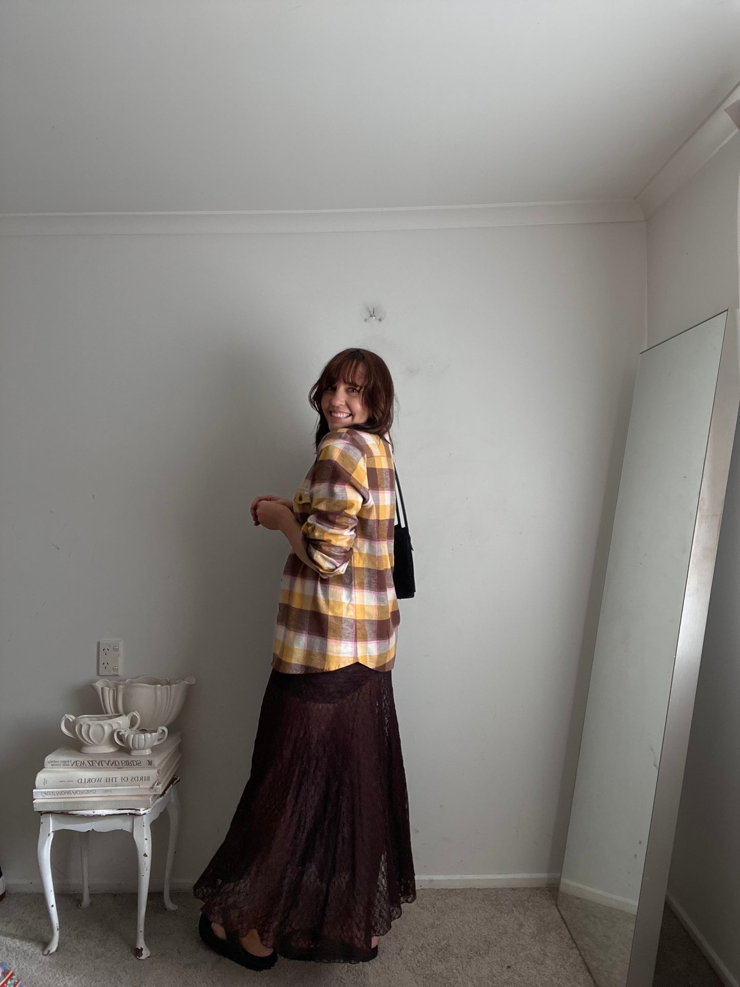 Lace Maxi Skirt (Size imo 10–12)