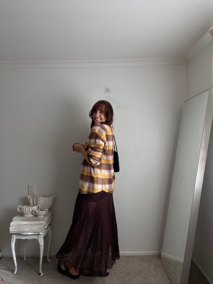 Lace Maxi Skirt (Size imo 10–12)