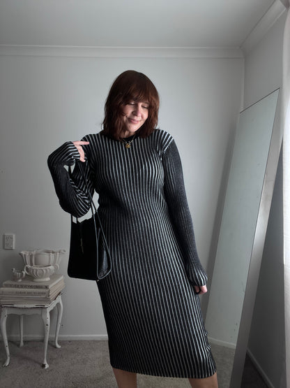 COMMONERS Ribbed Dress RRP$189 (8) (12) (14)