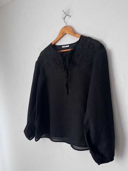 MARLE Embroidered Linen Blouse RRP$320 (8)