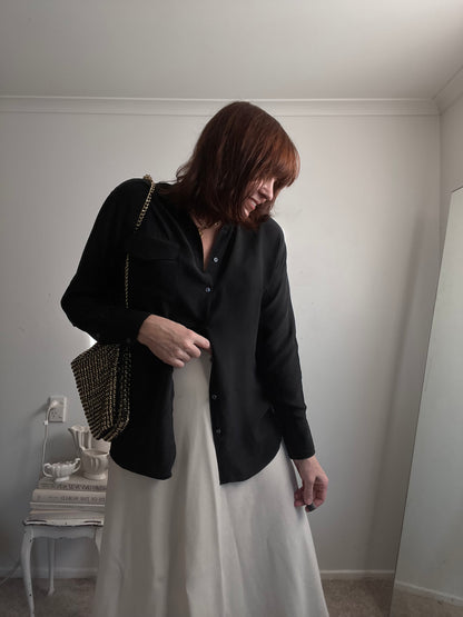 SUPERETTE Silk Shirt RRP$229 (8-10)