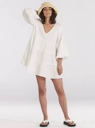 CHARLIE HOLIDAY Cotton Tiered Dress/Blouse (8-8)