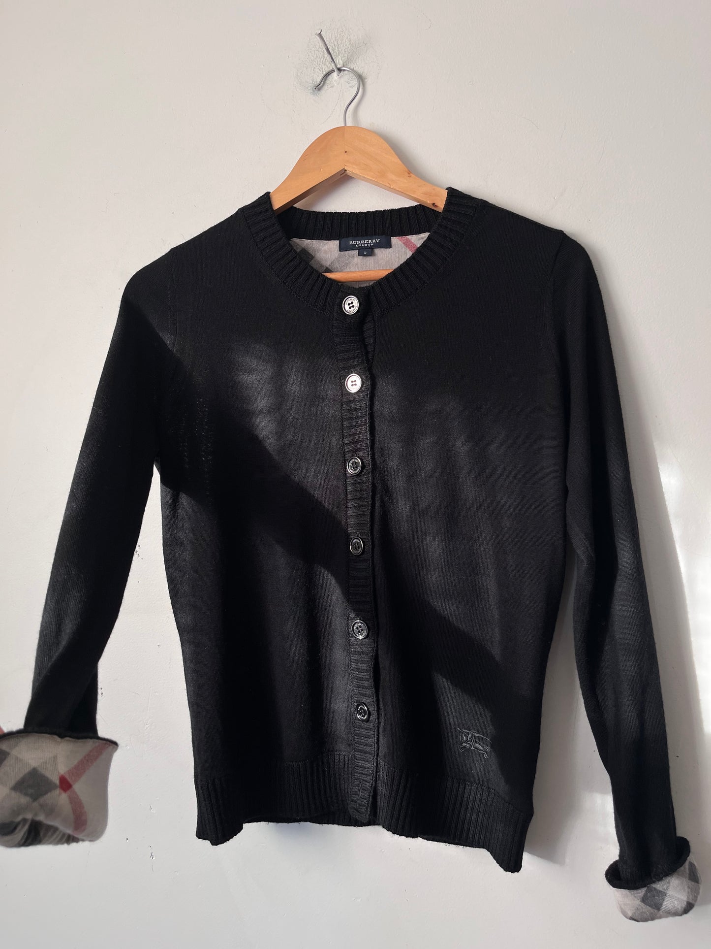 BURBERRY Fine Wool Cardigan RRP$400 (8-10)