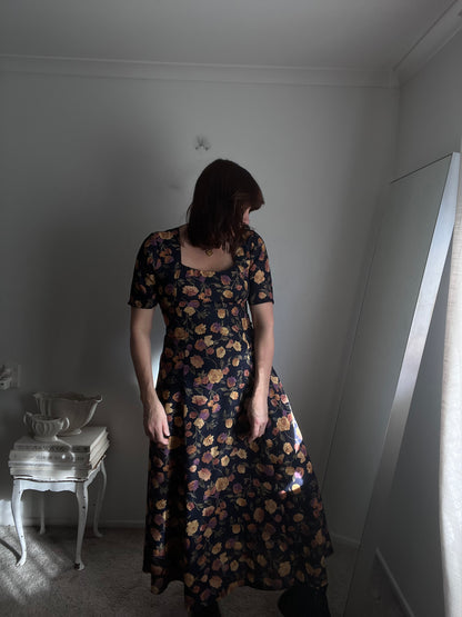 Vintage ROBYN DESIGN Floral Midi Dress (12)