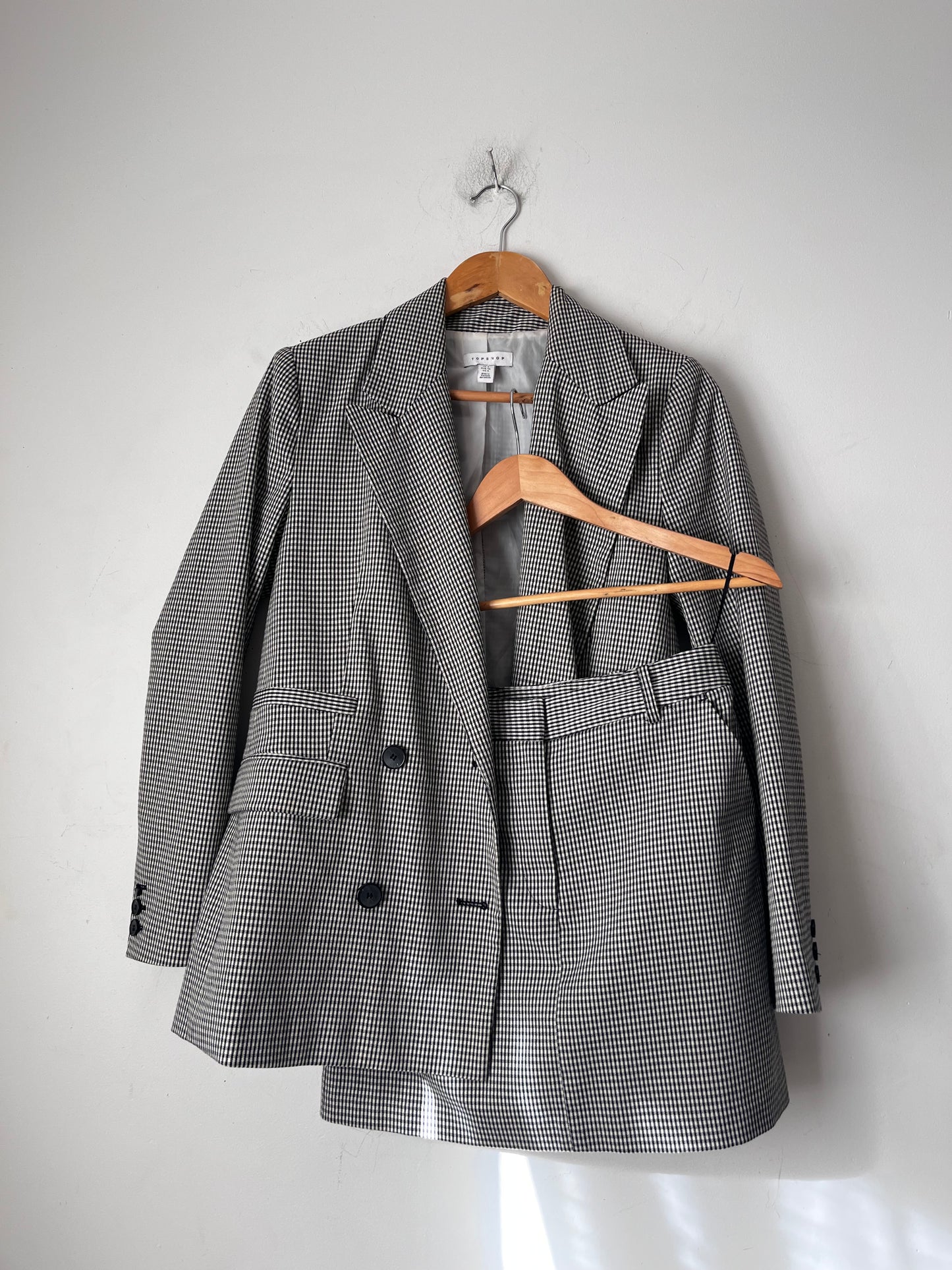 TOPSHOP Gingham Blazer & Mini Skirt Suit RRP$180 (8)