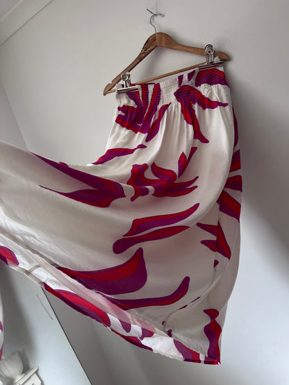NINE WEST Abstract Print Maxi Skirt (XL)