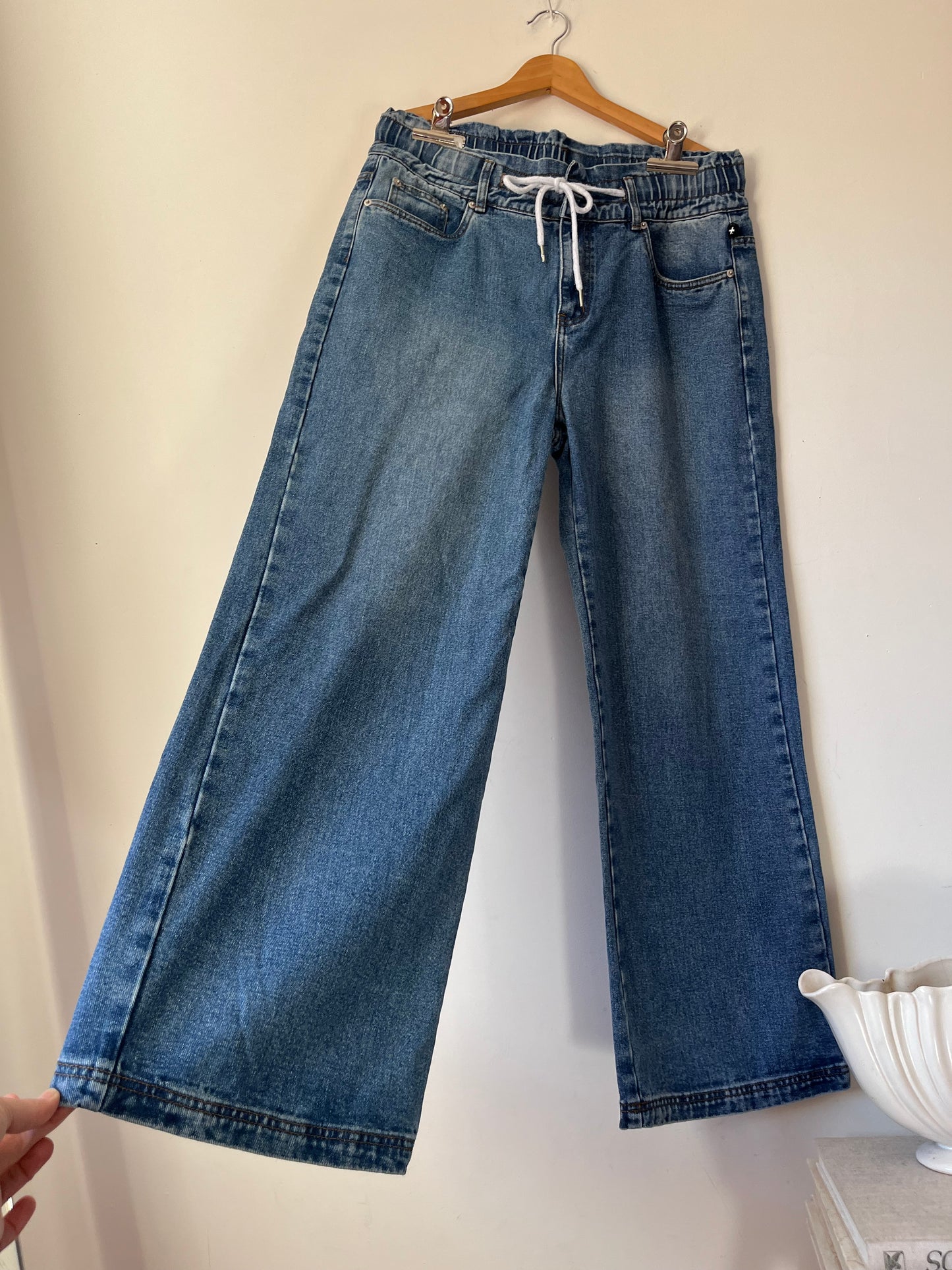 FEDERATION Wide Leg Drawstring Jeans RRP approx $170 (14)