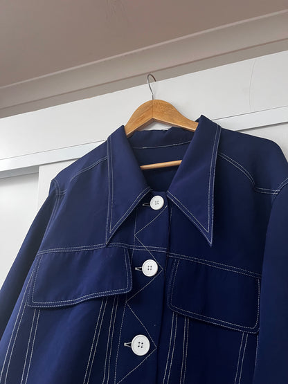 Unbranded 70’s Style Contrast Stitch Utility Shirt (12–14)