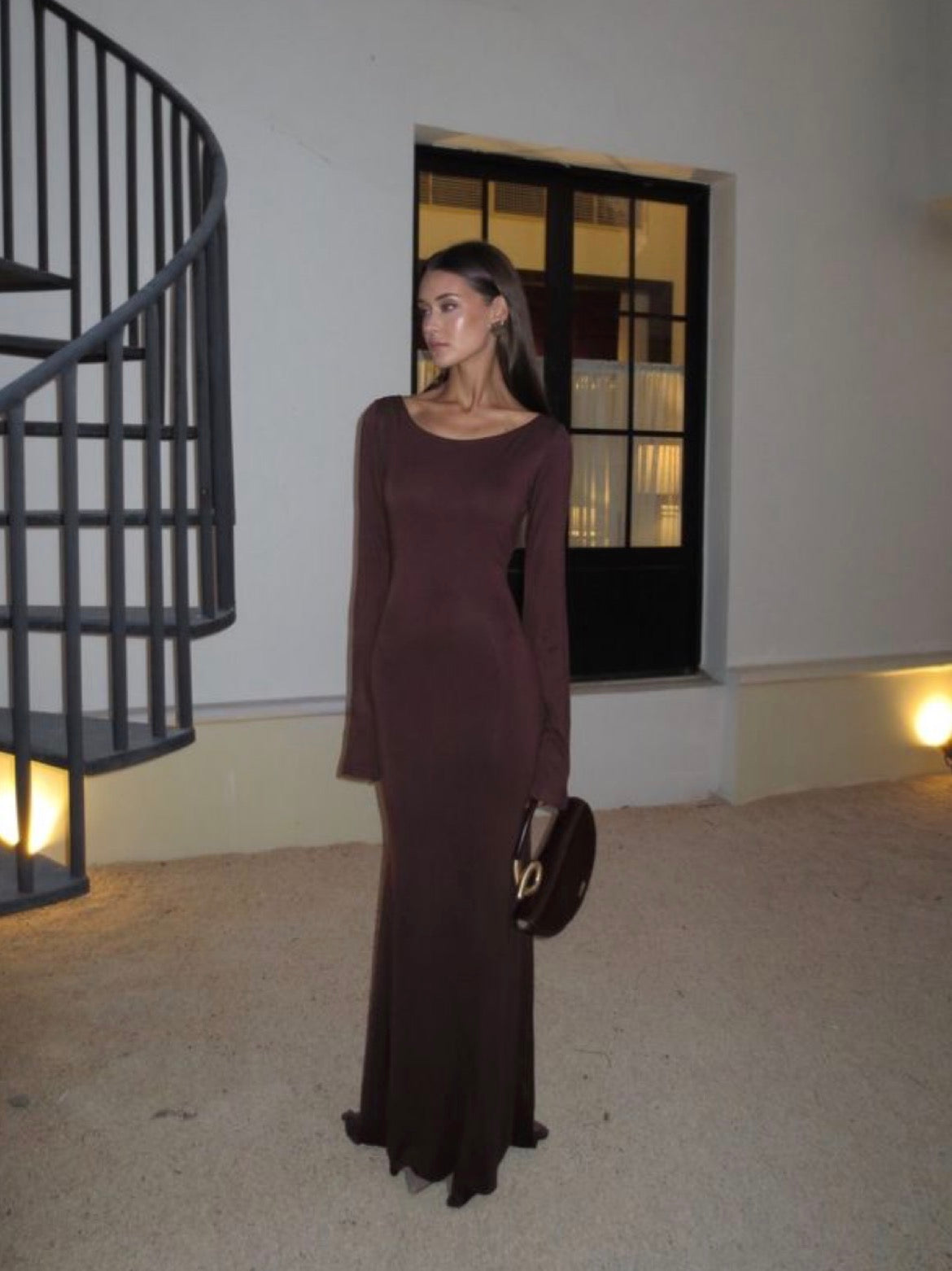 FRIEND OF AUDREY Chocolate Ruched Dress RRP$280 (14)